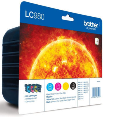 PACK 4 CART JE BROTHER LC980VALBP