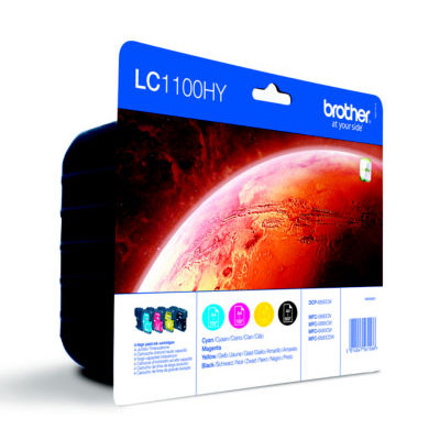 PACK JE BROTHER LC1100 NOIR+COUL.
