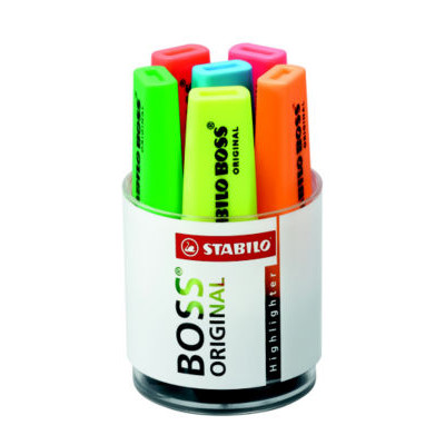 POT DE 6 STABILO BOSS ASSORTIS