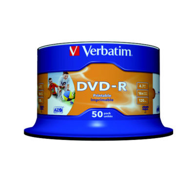 VERBATIM DVD-R IMP 16X 4.7GB SPINDLE 50