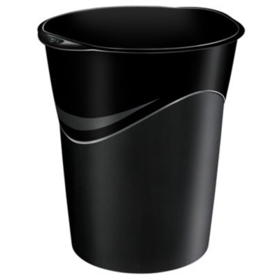 CORBEILLE PAPIER GLOSS NOIR 14L
