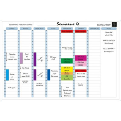 PLANNING MAGNETIQUE HEBDOMADAIRE