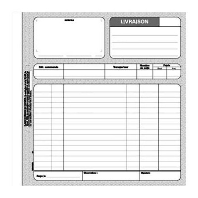 LIVRAISON - 21X21 - 50 DUPLI