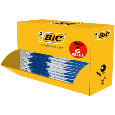 LOT 30+6 STYLO BIC ATLANTIS PREMIUM BLEU