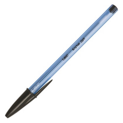 STYLO BILLE BIC CRISTAL SOFT STICK NOIR