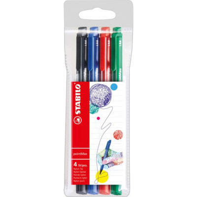 POCHETTE 4 FEUTRES POINTMAX ASSORTIS