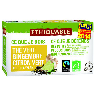 BTE 20 SACHETS GINGEMBRE CITRON VERT