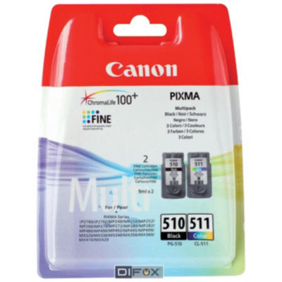 PACK JE CANON PG510+CL511 NOIR + COUL