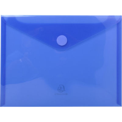 SACHET 5 POCH ENVELOPPES PP A4 BLEU