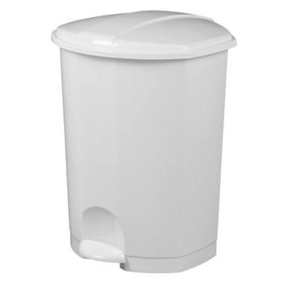 POUBELLE PLASTIQUE BLANCHE 50L