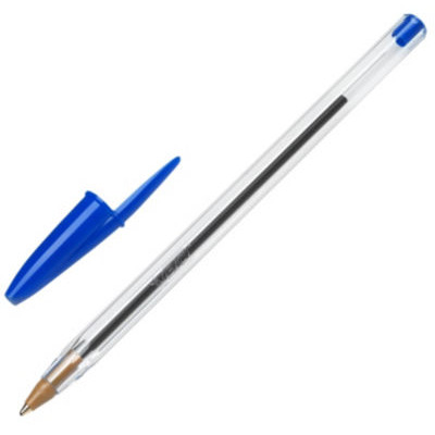 STYLO BILLE BIC CRISTAL 1 MM BLEU