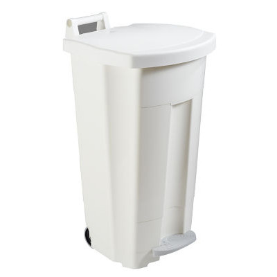 POUBELLE BOOGY A PEDALE 90L BLANC