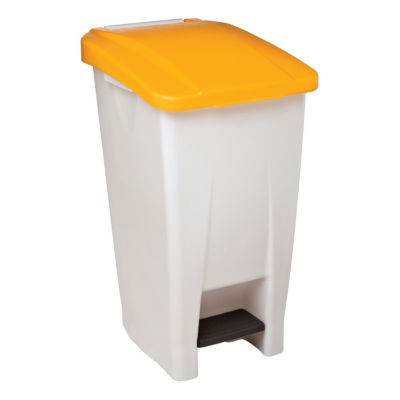 POUBELLE MOBILY A PEDALE 60L JAUNE