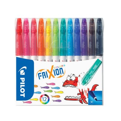 LOT 12 STYLOS FEUTRES FRIXION COLORS ASS