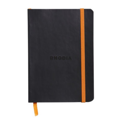 CARNET RHODIARAMA A6 LIGNE NOIR 144P