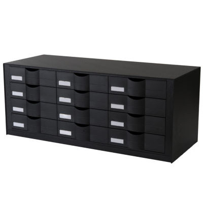 BLOC CLASSEUR 12 TIROIRS NOIR