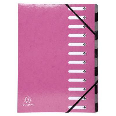 TRIEUR ELASTIQUE 12 CASES IDERAMA ROSE