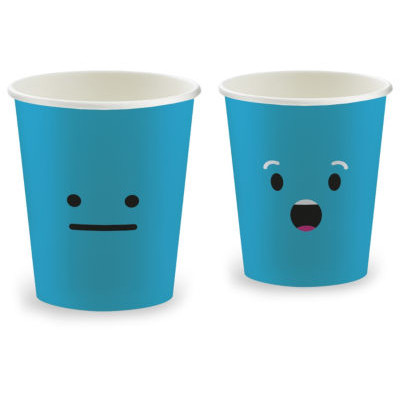 LOT 100 GOBELETS EMOTICON 15CL