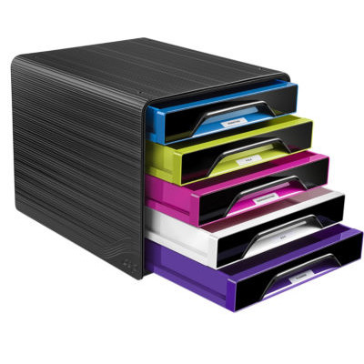 MODULE 5 TIROIRS SMOOVE NOIR/COULEUR