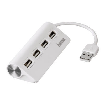 HUB HAMA 4 PORTS USB 2.0 BLANC