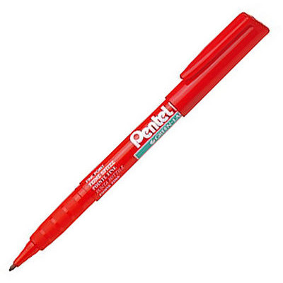 MARQUEUR PERMANENT PENTEL NMS50 ROUGE