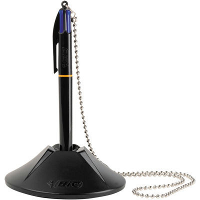 STYLO SUR SOCLE BIC ENCRE BLEUE