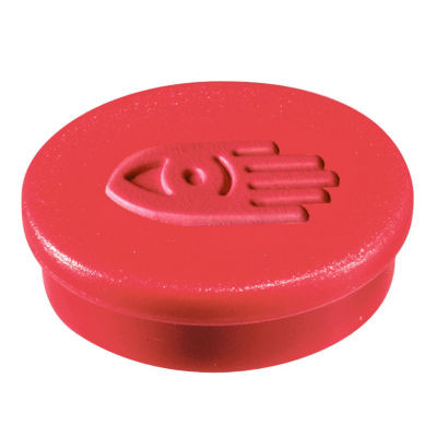 PACK DE 10 AIMANTS RONDS 20 MM ROUGE