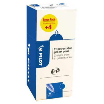 LOT 16+4 STYLOS GEL PILOT B2P BLEU