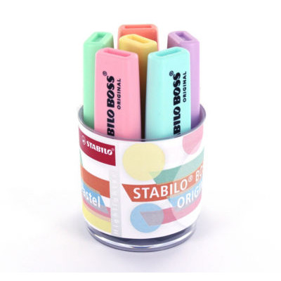 POT DE 6 STABILO BOSS ORIGINAL PASTEL