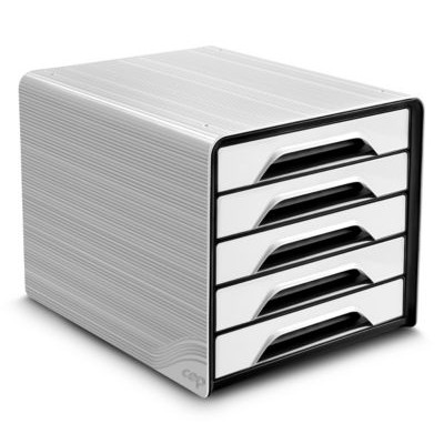 MODULE 5 TIROIRS SMOOVE BLANC / NOIR