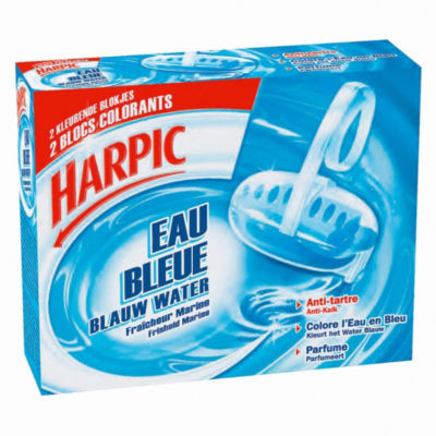 BOITE 2 BLOCS CUVETTE HARPIC EAU BLEUE