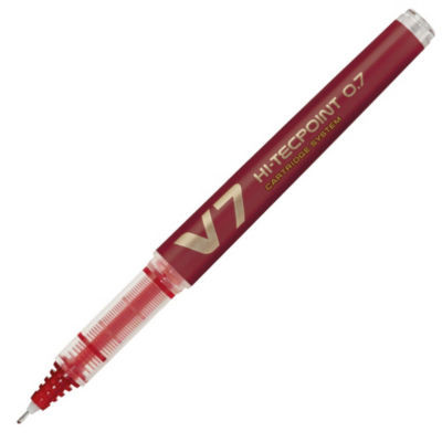 STYLO ROLLER BEGREEN HI-TEC V7 ROUGE