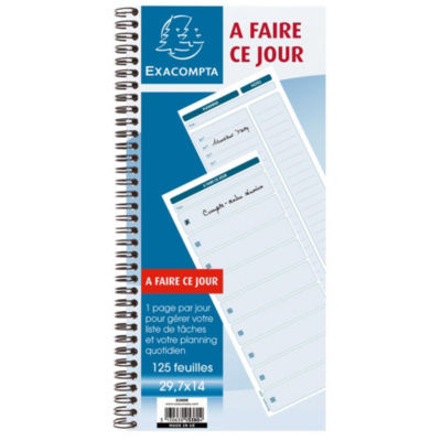 CARNETS 'A FAIRE CE JOUR' 29,7X14