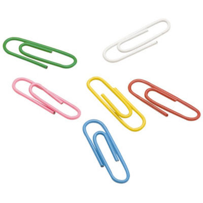 BOITE 100 TROMBONES COULEURS 25MM