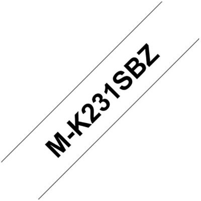 RUBAN 12MM X 8M BLANC/TEXTE NOIR