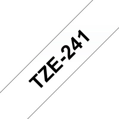 RUBAN 8MX18MM BLANC/TEXTE NOIR BROTHER