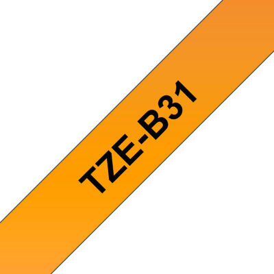 RUBAN 5MX12MM ORANGE /TXT NOIR BROTHER