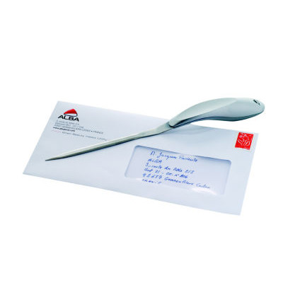 OUVRE-LETTRE MANUEL ERGONOMIQUE GRIS