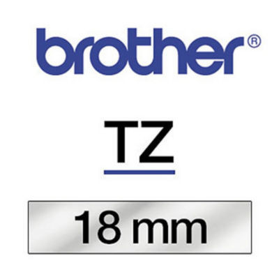 RUBAN 8MX18MM TRANSP/TEXTE NOIR BROTHER