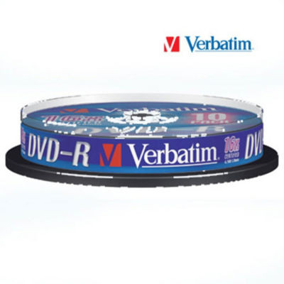 VERBATIM DVD-R 16X 4.7GB SPINDLE 10