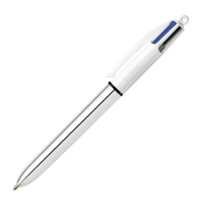 STYLO-BILLE BIC 4 COULEURS SILVER