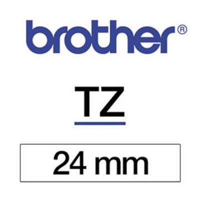 RUBAN 8MX24MM BLANC/TEXTE NOIR BROTHER