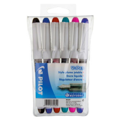 LOT 6 STYLOS PLUME V-PEN NON RECHARG