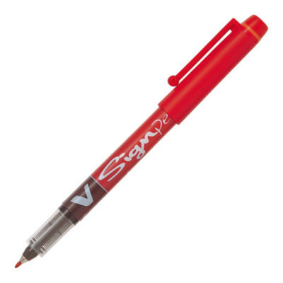 STYLO FEUTRE PILOT V SIGN PEN ROUGE
