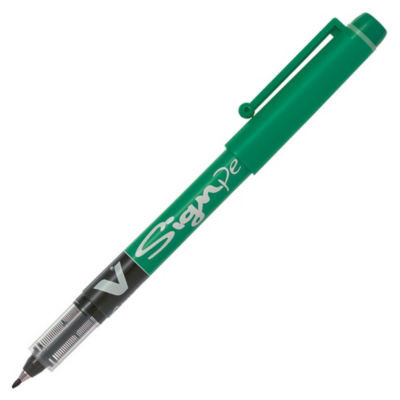 STYLO FEUTRE PILOT V SIGN PEN VERT
