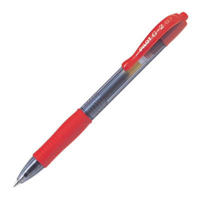 STYLO GEL PILOT G2 07 ROUGE