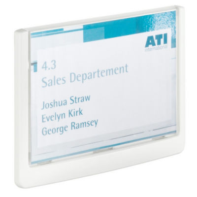 PLAQUE PORTE CLICK SIGN 149X105,5 BLANC