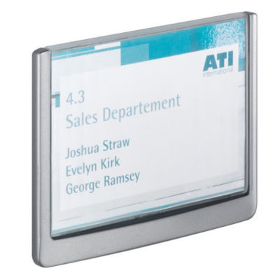 PLAQUE PORTE CLICK SIGN 149X105,5 GRIS