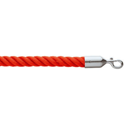 CORDE AVEC MOUSQUETON 2M ROUGE