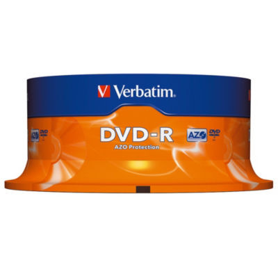 VERBATIM DVD-R 16X 4.7GB SPINDLE 25